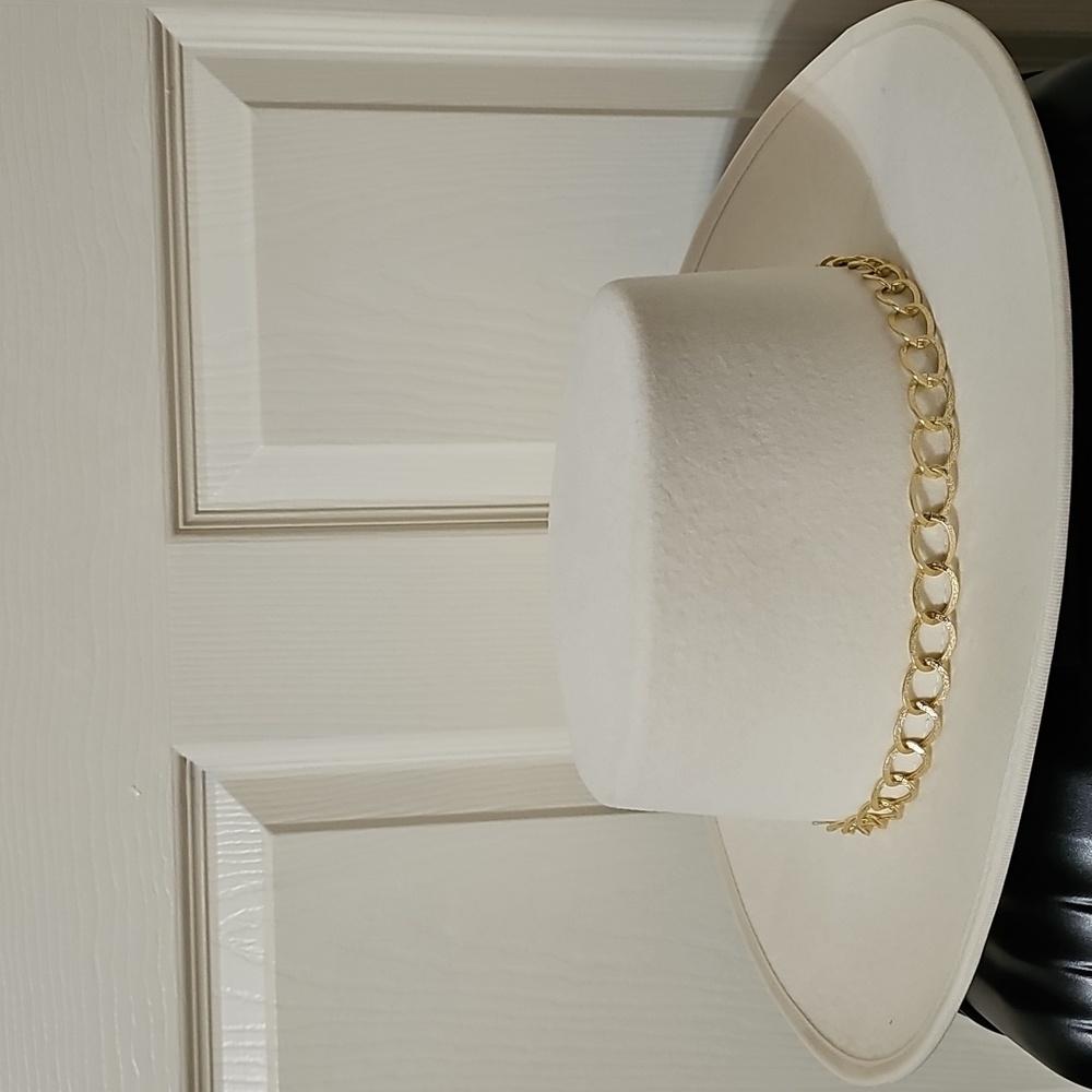 Sassy Jones Esme Chain Fedora -  Cream (New)